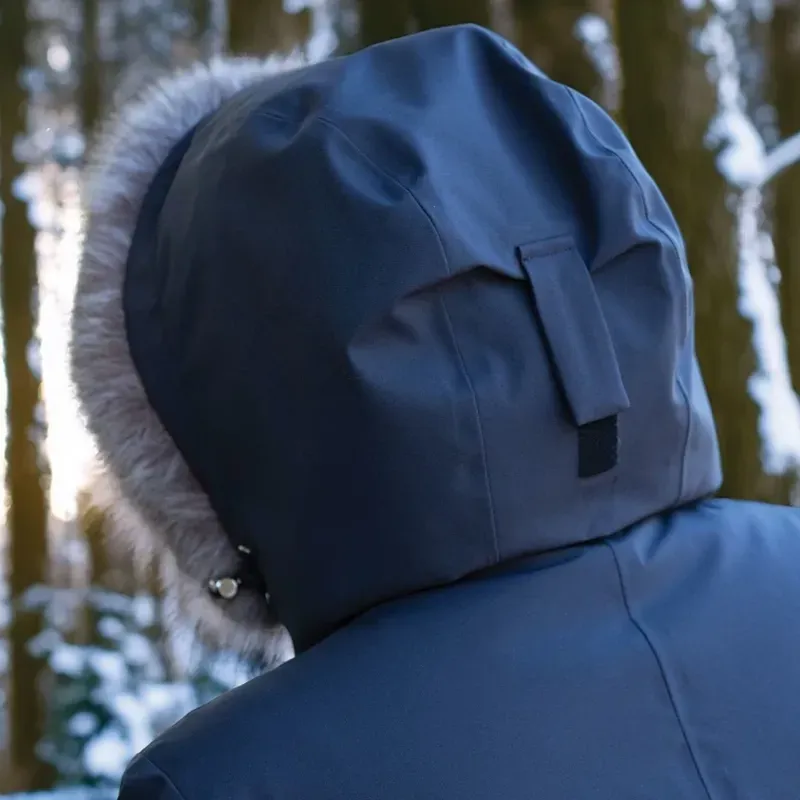 Equetech Inferno Long Heated Waterproof Riding Coat in Navy-4