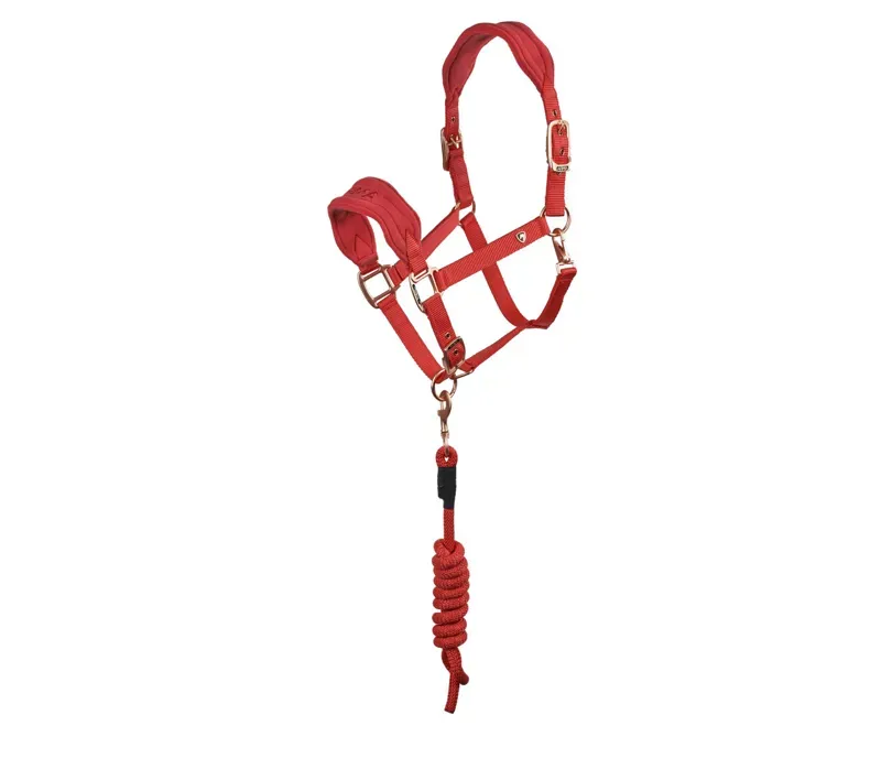 Arma Comfy Fleece Headcollar and Leadrope in Coral