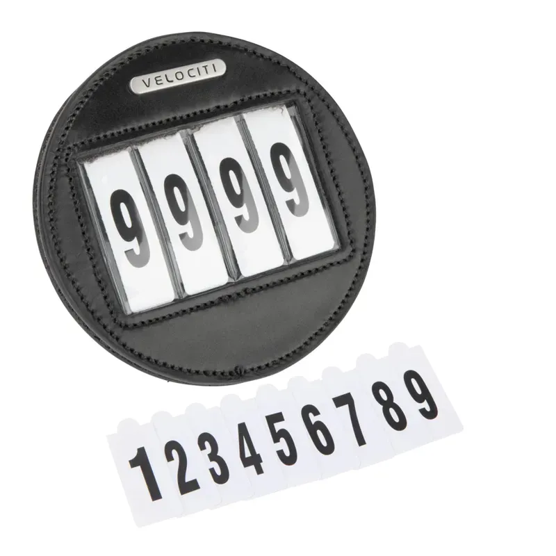 Velociti One Size Round 4 Number Holder in Black