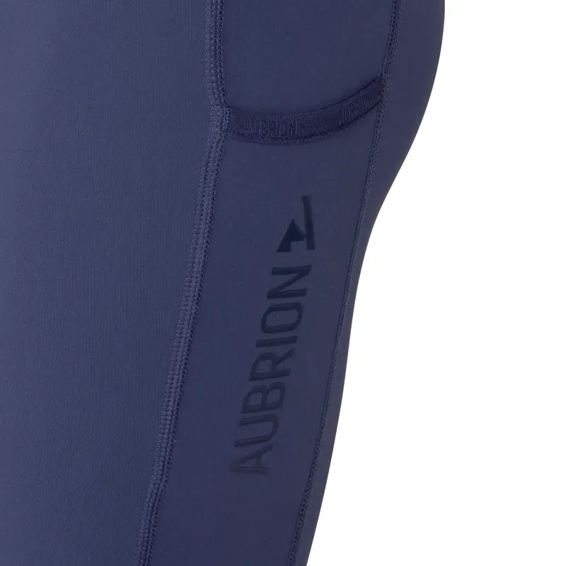 Aubrion Young Rider React Non-Stop Riding Tights in Midnight-7