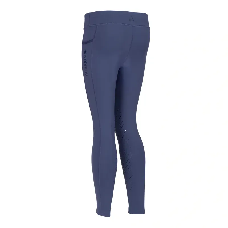 Aubrion Young Rider React Non-Stop Riding Tights in Midnight-3