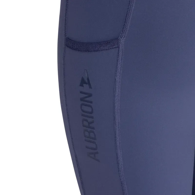 Aubrion Young Rider React Non-Stop Riding Tights in Midnight-9