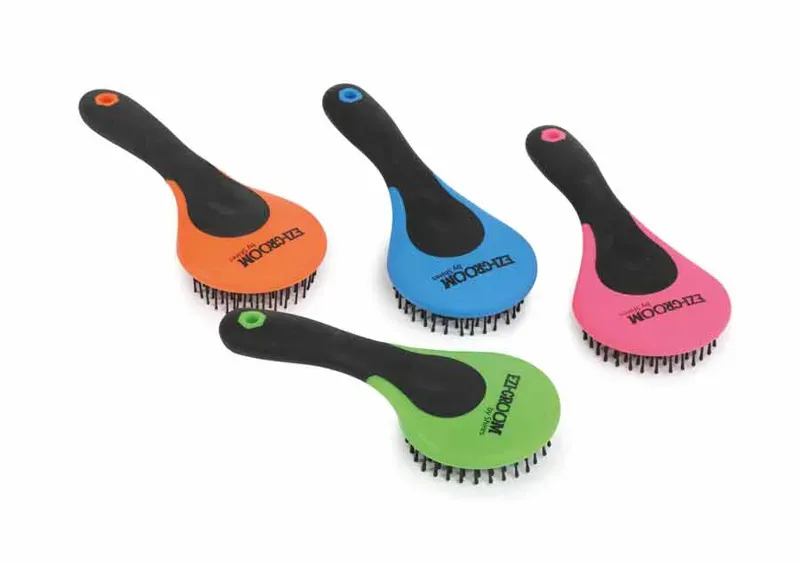 EZI-GROOM Grip Mane and Tail Brush Orange one size