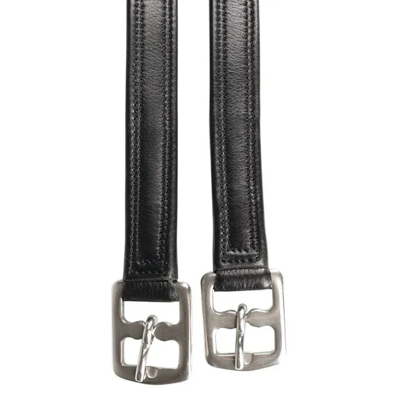 Hy Equestrian Childs Super Soft Stirrup Leathers in Black