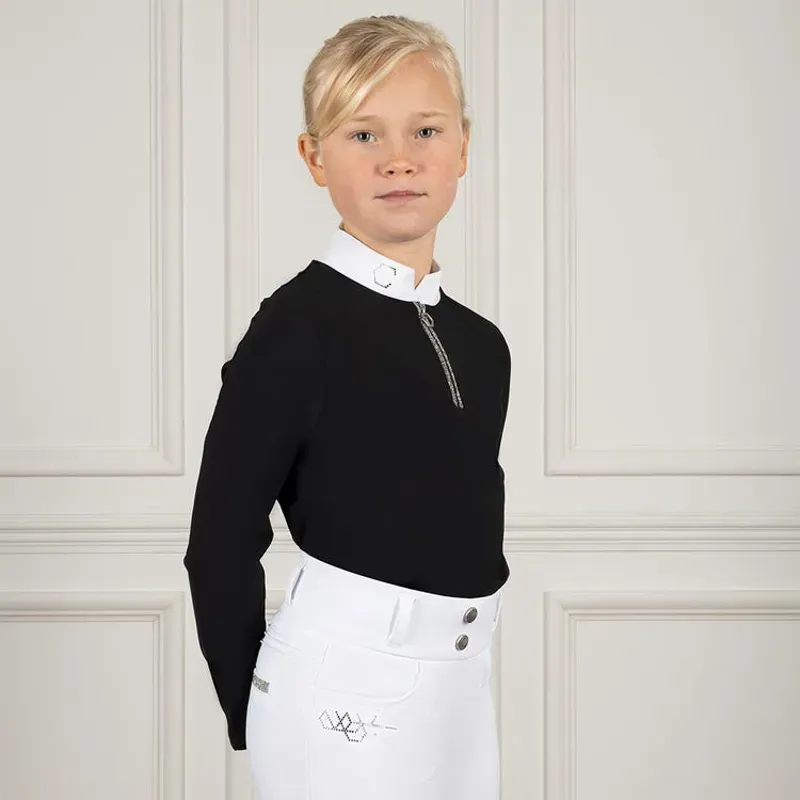 Coldstream Childs Next Generation Long Sleeve Elrick Show Shirt in Black