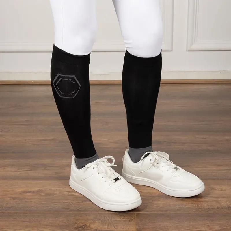 Coldstream Ancroft Cushioned Riding Sock in Black/Grey UK 3.5 - 8