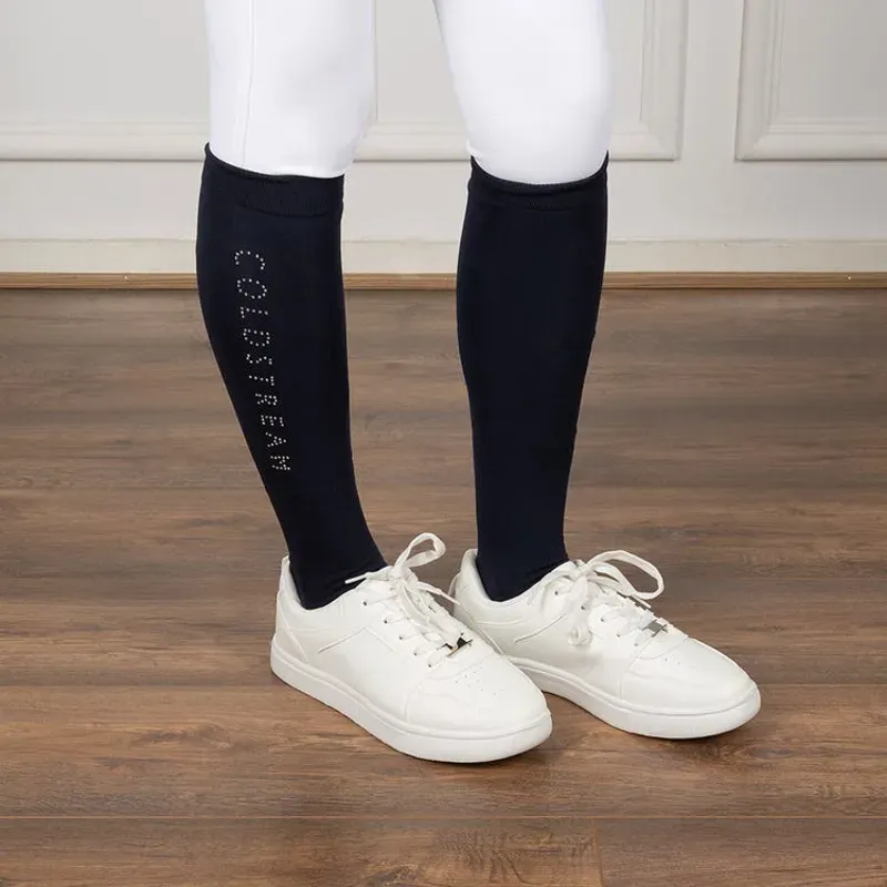 Coldstream Rochester Diamante Riding Socks in Navy/Silver