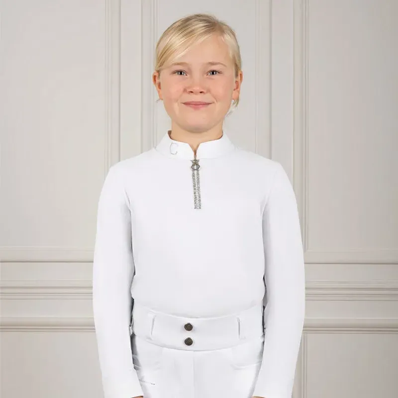 Coldstream Childs Next Generation Long Sleeve Elrick Show Shirt in White