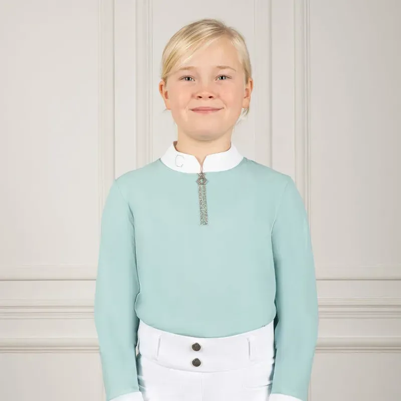 Coldstream Childs Next Generation Long Sleeve Elrick Show Shirt in Glacier Boulevard