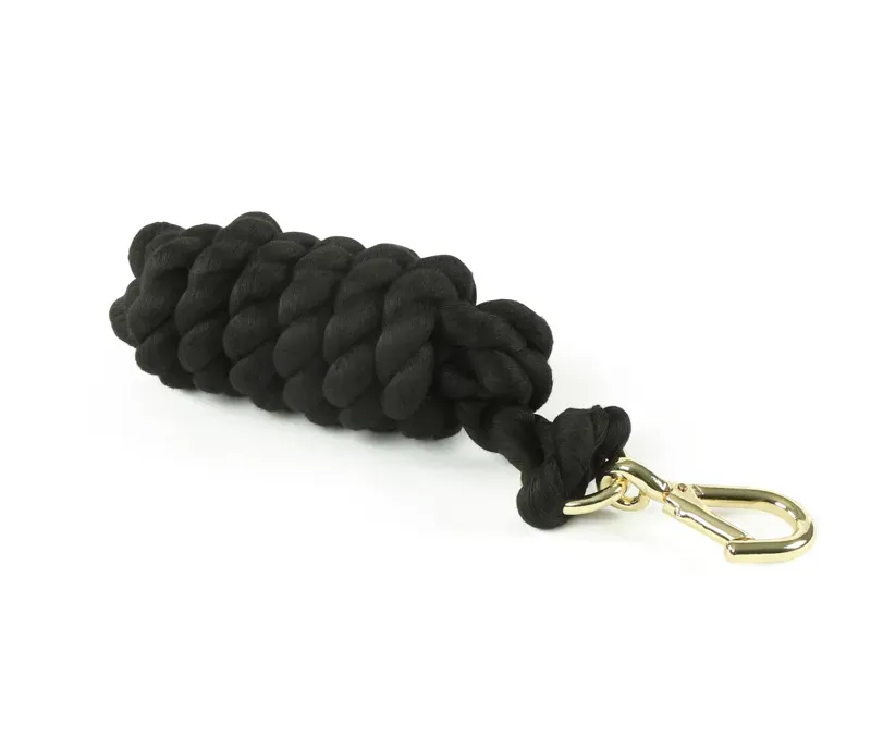 Shires Plain Headcollar Lead Rope 1.8m Black