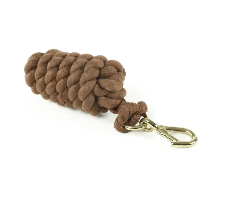 Shires Plain Headcollar Lead Rope 1.8m Chocolate