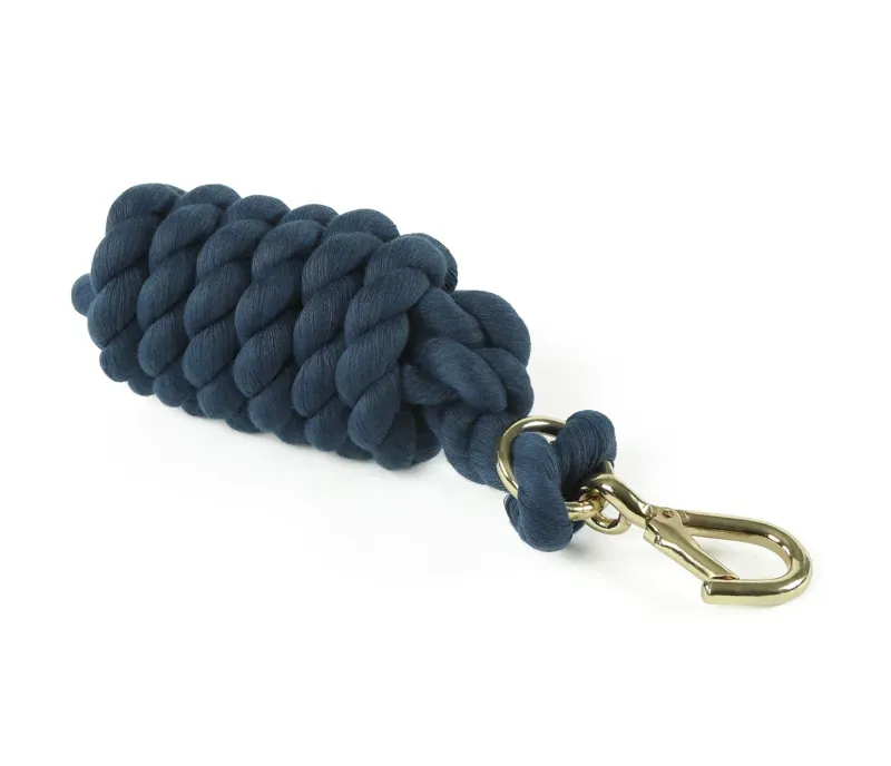 Shires Plain Headcollar Lead Rope 1.8m Navy