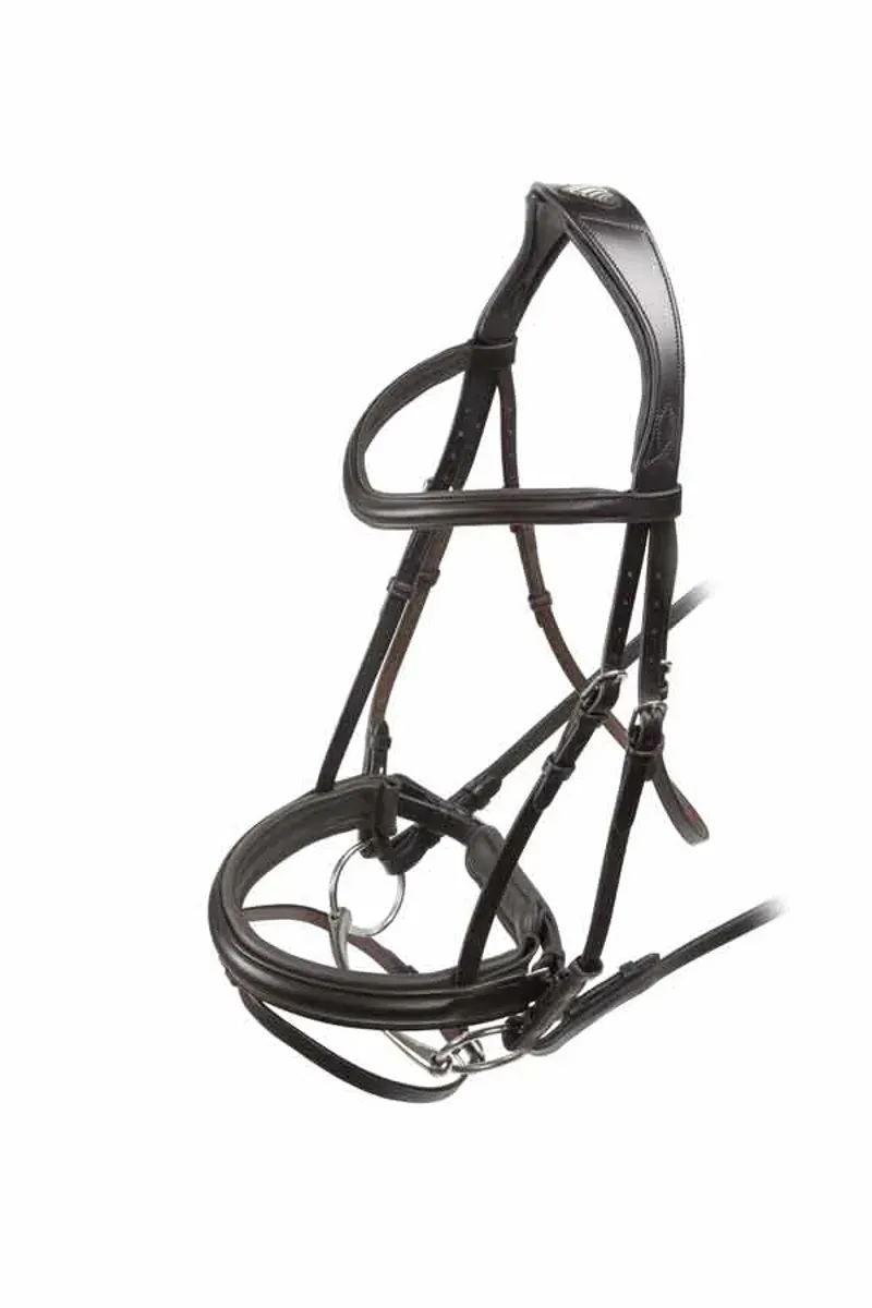 Velociti RAPIDA Dressage Bridle With Flash Havana-1