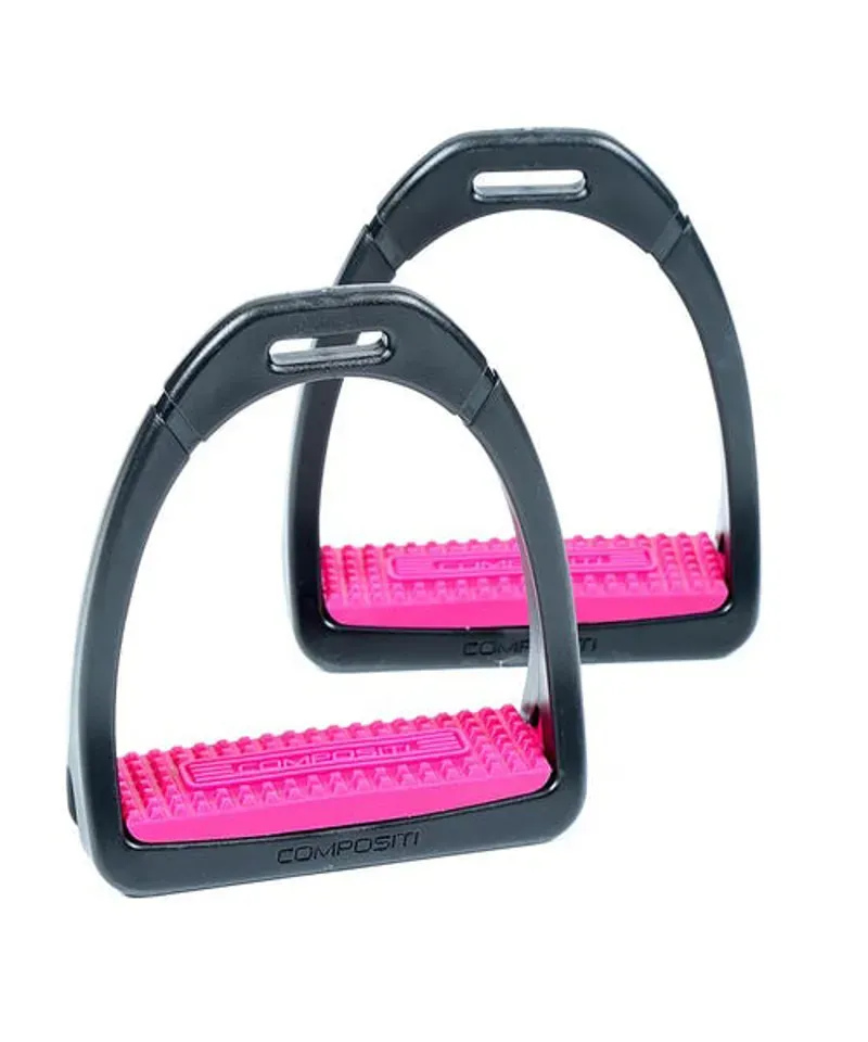 Compositi Kid's Premium Profile Stirrups in Raspberry