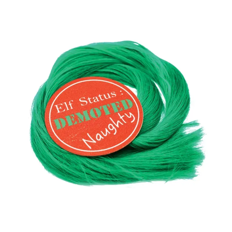 Equetech One Size Cheeky Elf Festive Christmas Tail Tassel in Green