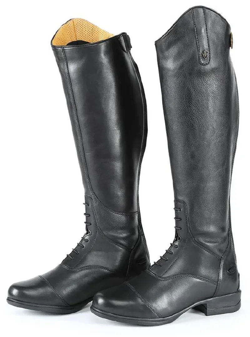 Moretta Gianna Riding Boots Tall Height Black 