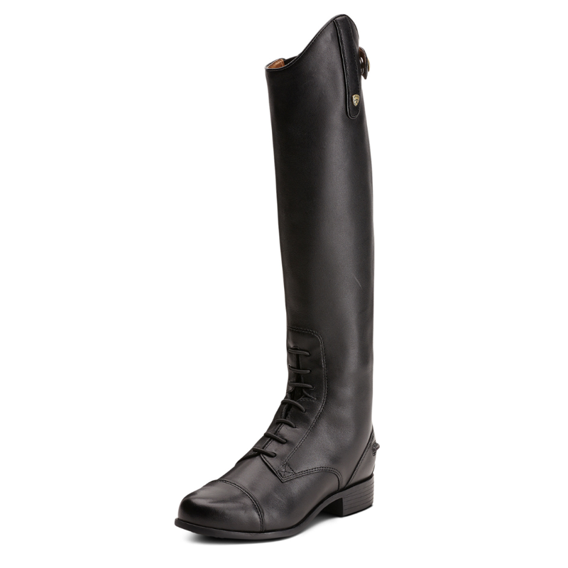 Ariat Kids Heritage Contour Field Zip Tall Riding Boot Black-1