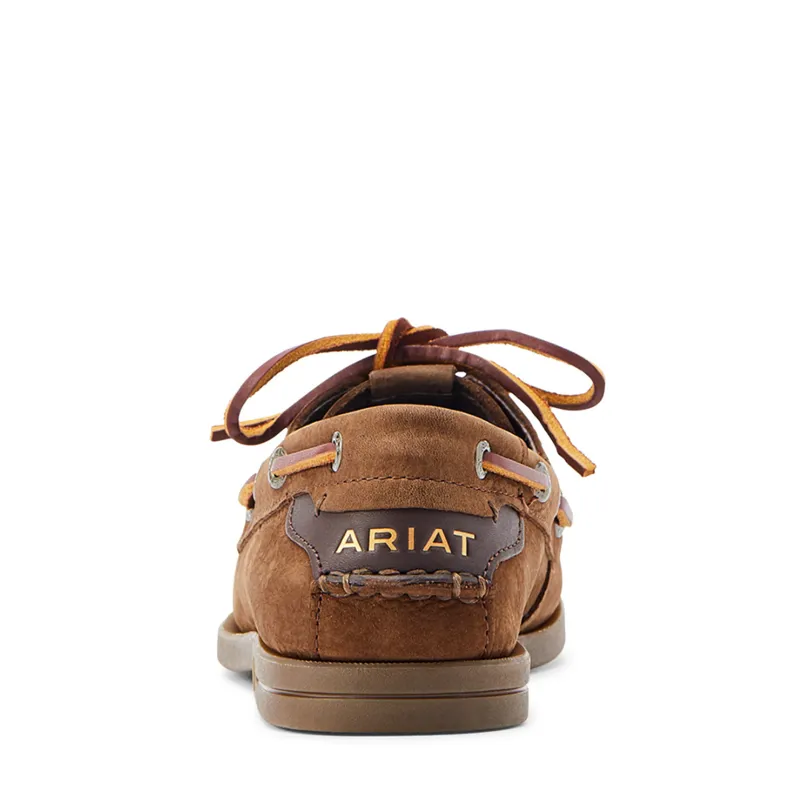 Ariat Women's Antigua Casual Boat Shoe Chocolate Brown-3
