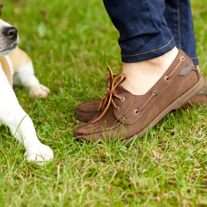 Ariat Women's Antigua Casual Boat Shoe Chocolate Brown-1