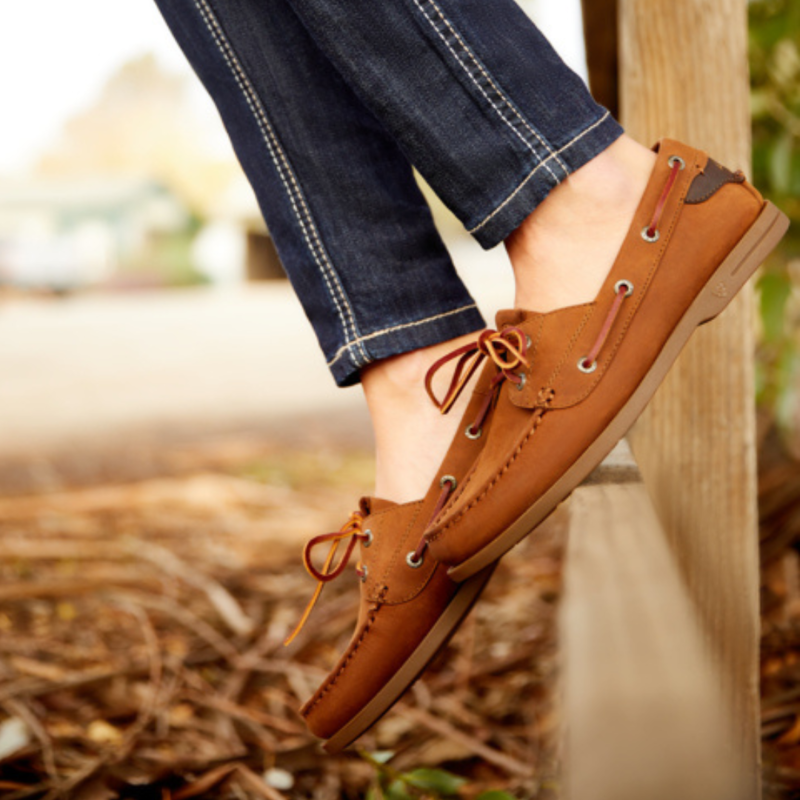 Ariat Women's Antigua Casual Boat Shoe Walnut-2