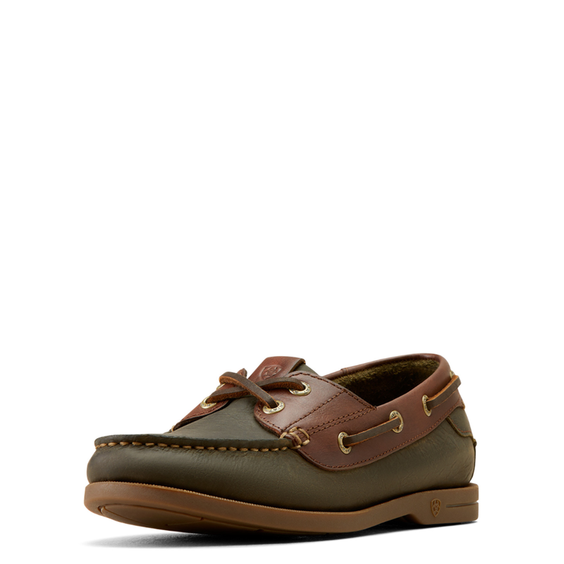 Ariat Women's Antigua Casual Boat Shoe Olive Night-2