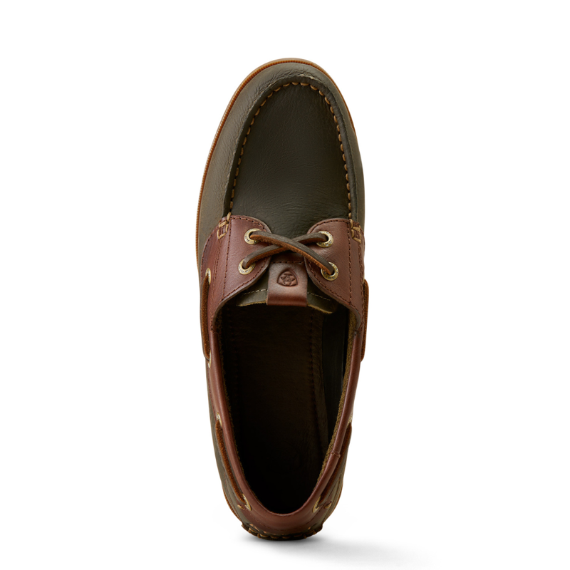 Ariat Women's Antigua Casual Boat Shoe Olive Night-3