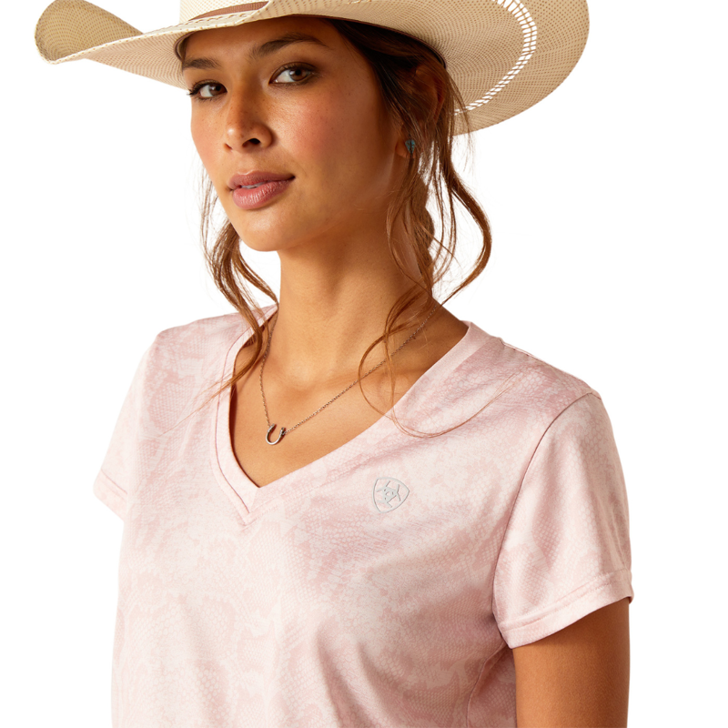 Ariat Women's Laguna Short Sleeve Top Pink Boa-1