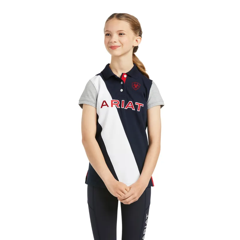 Ariat Youth Taryn Short Sleeve Polo Top Team