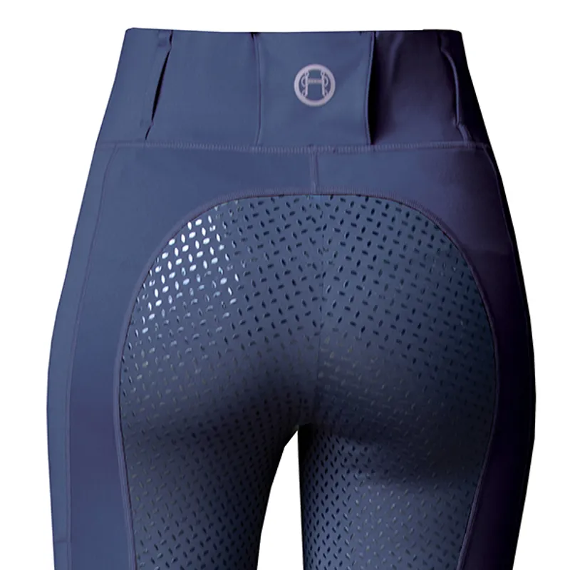 Equetech Aqua Shield Womens Winter Riding Tights in Navy-4