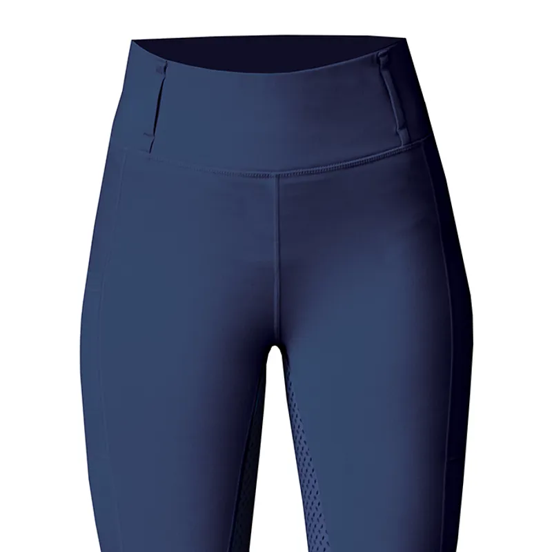 Equetech Aqua Shield Womens Winter Riding Tights in Navy-3
