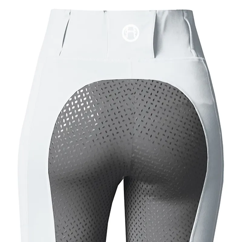 Equetech Aqua Shield Womens Winter Riding Tights in White-3