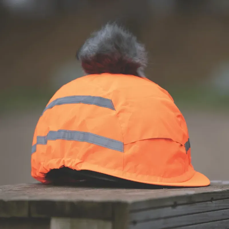 Hi-Vis Vision Water Resistant Deluxe Pom Hat Silk Orange-1