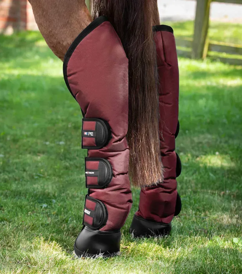 Premier Equine Ballistic Knee Pro-Tech Horse Travel Boots in Burgundy-4