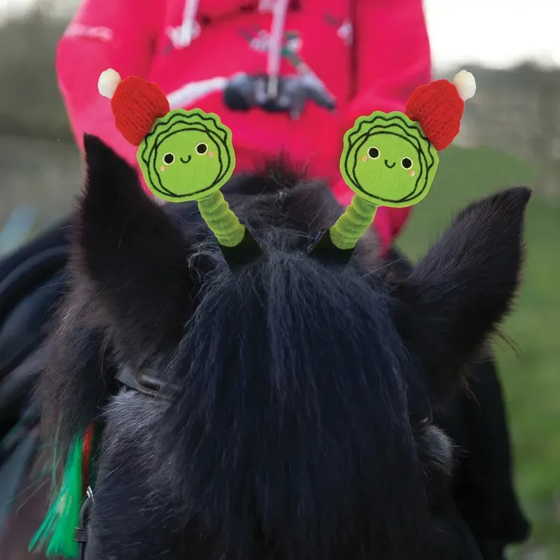 Equetech Buddy Brussels Bridle Boppers in Bright Green-1