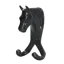 Perry Equestrian Horse Head Double Stable/Wall Hook in Black