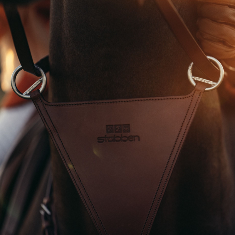 Stubben Breastplate Pro-Jump  Closed Martingale  Ebony-2