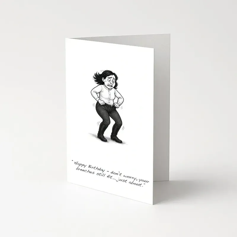 Equetech Breeches Greetings Card in White