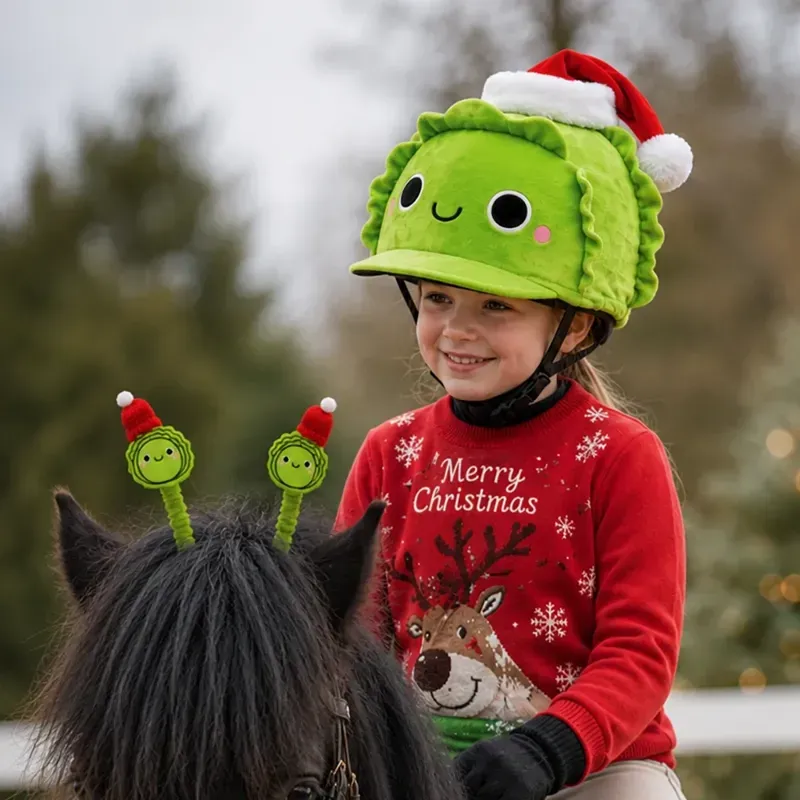 Equetech Buddy Brussels Bridle Boppers in Bright Green-2