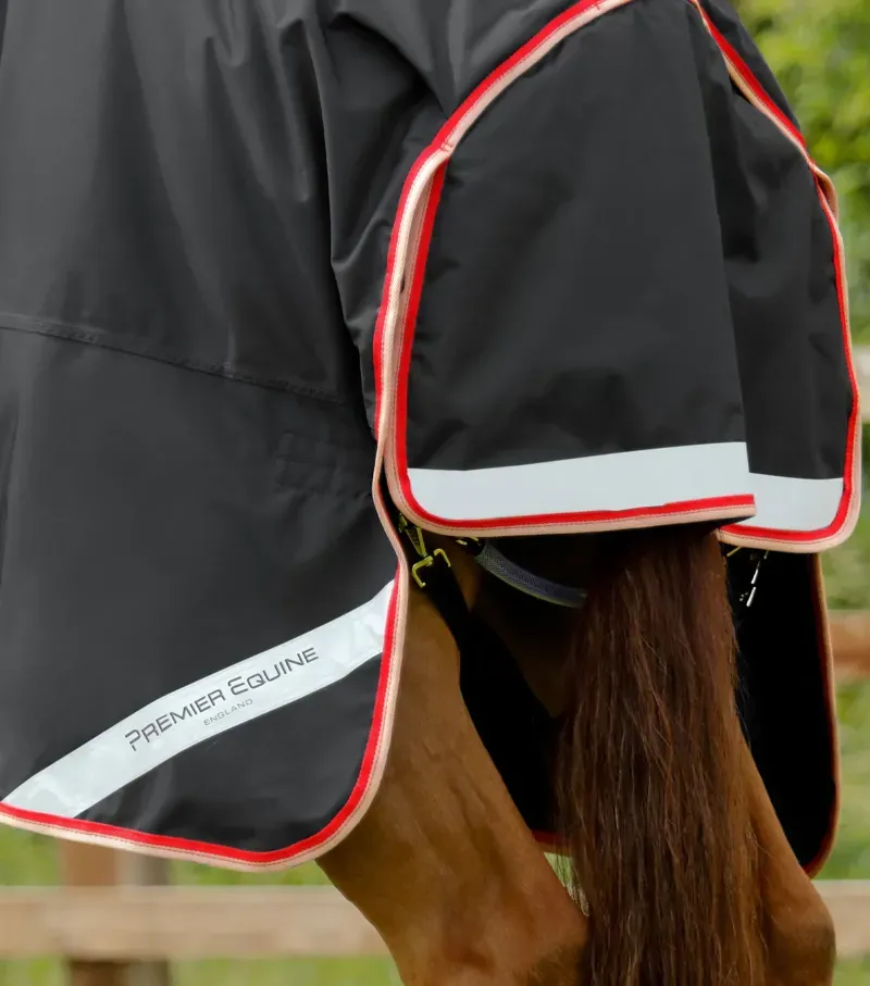 Premier Equine Buster 100g Turnout Rug With Snug-Fit Neck Cover in Black-5