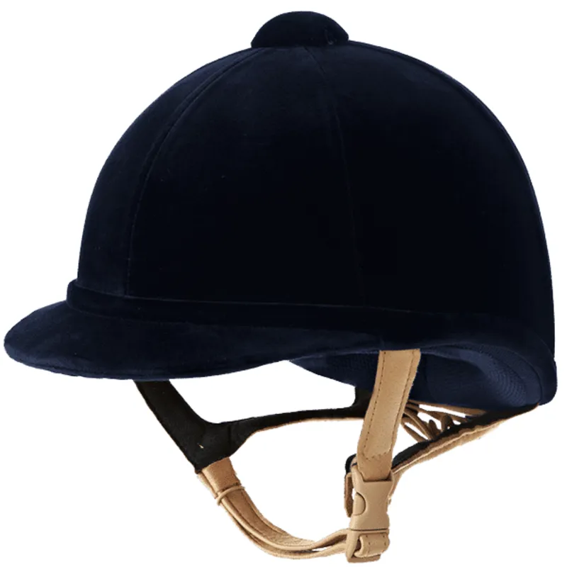 Charles Owen Hampton Velvet Riding Hat 53-55cm Navy