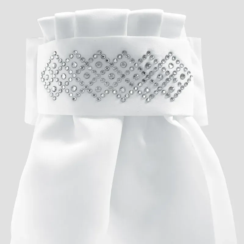 Equetech Solitaire Deluxe Ready-Tied Stocks in White