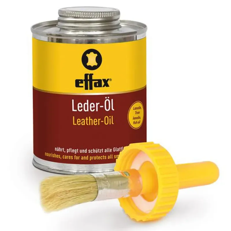 Effax 475ml Leather Oil Tin with Brush