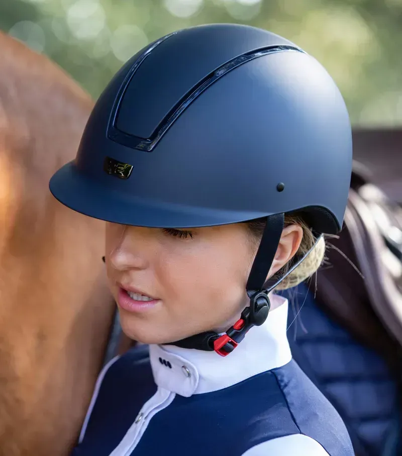 Premier Equine Endeavour Horse Riding Helmet in Navy-4