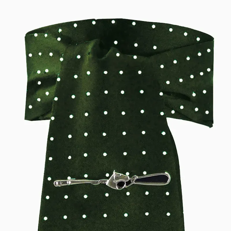 Equetech Pin Spot Riding Stock in Green/White 