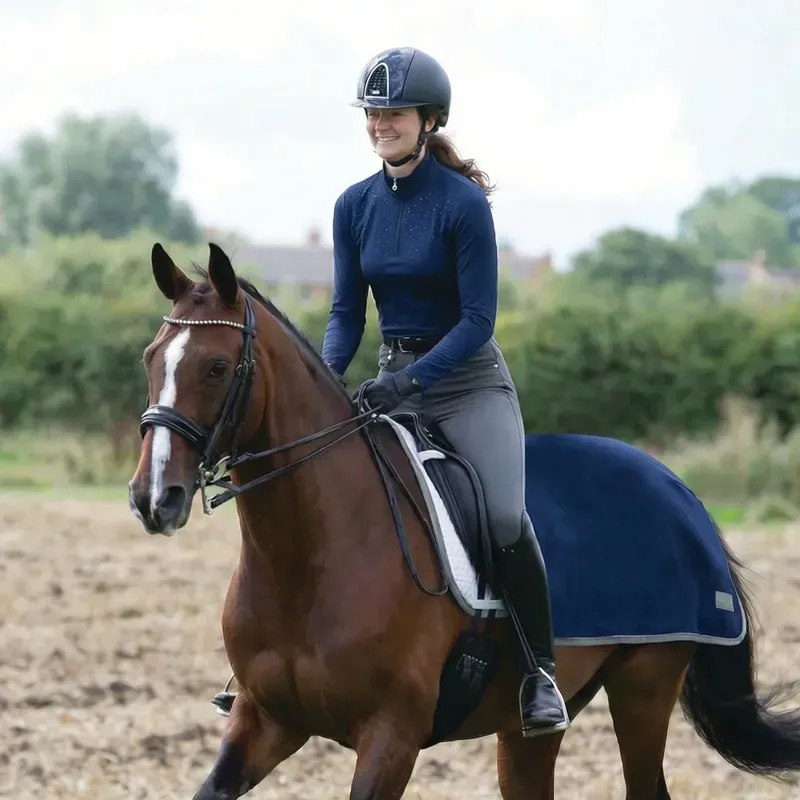Equetech Horse Quarter Sheet in Navy-1