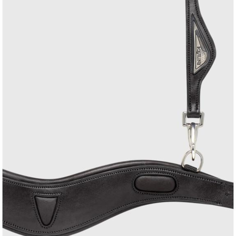 Equiline Anatomical Headpiece 2 Tie Black-1