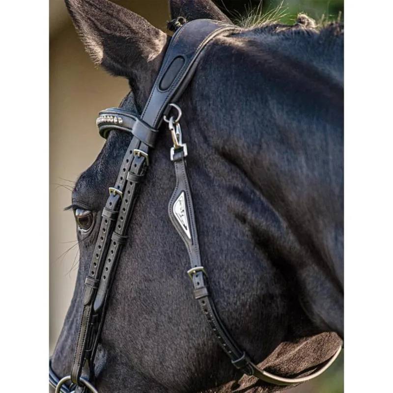 Equiline Anatomical Headpiece 2 Tie Black