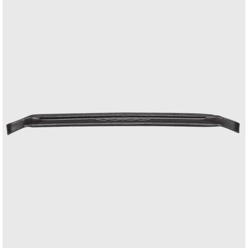 Equiline Flat Browband With Fancy Stitching Black-2