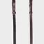 Equiline Inserted Rubber Grip Reins with 7 Leather Stops Brown Full