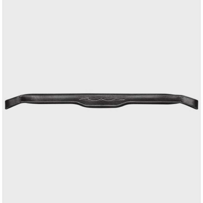 Equiline Flat Browband Shaped Fancy Stitching Black-1